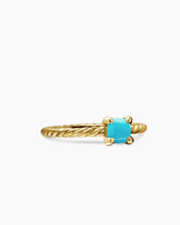 Chatelaine® Teen Ring in 18K Yellow Gold with Turquoise, 4mm